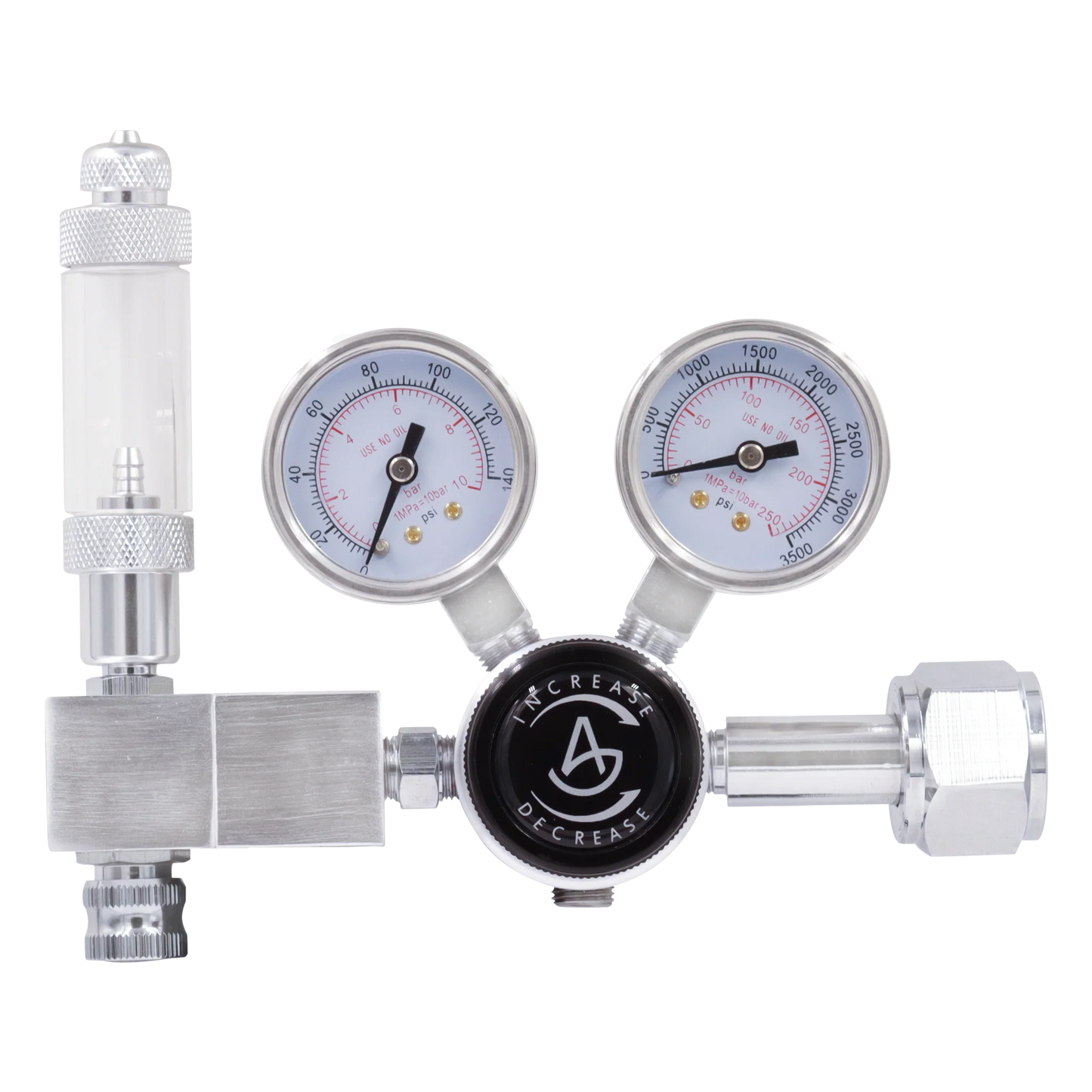 AquaLabs - Pro Dual Stage CO2 Regulator with Solenoid