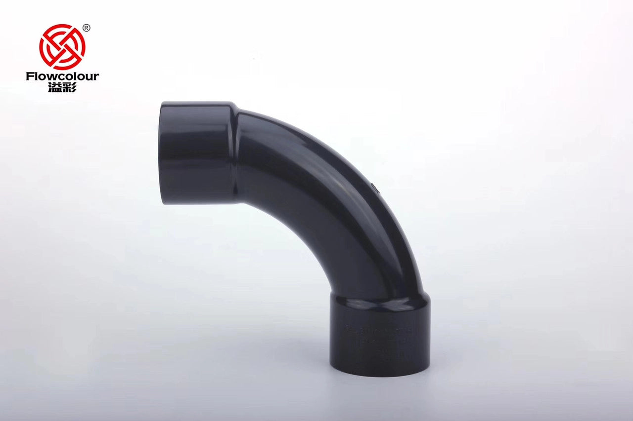 Grey DIN 90 Degree Crescent Moon Elbow