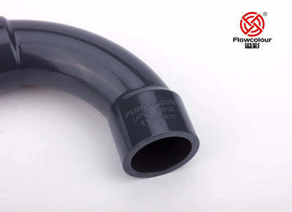 Grey DIN 90 Degree Crescent Moon Elbow